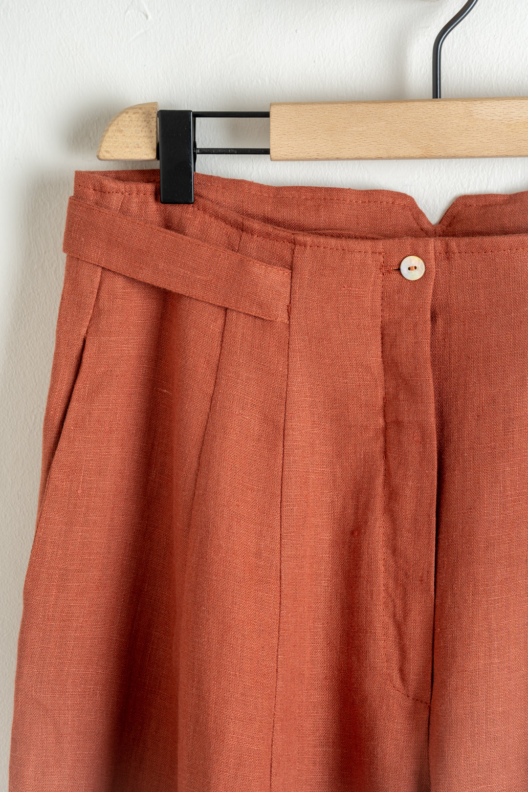 Linen Aphelia Trouser Terracotta