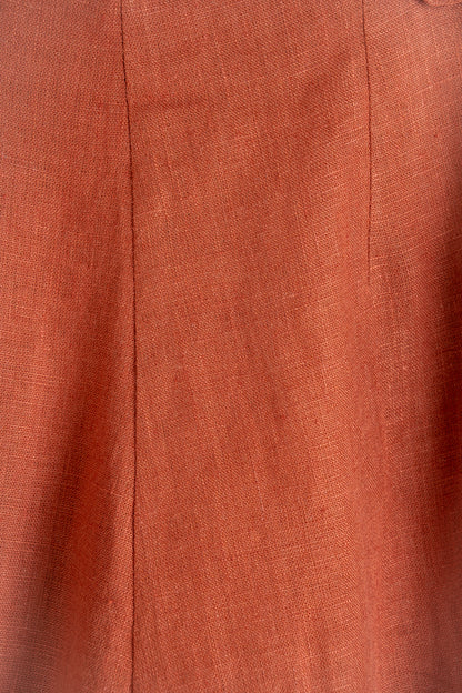 Linen Aphelia Trouser Terracotta