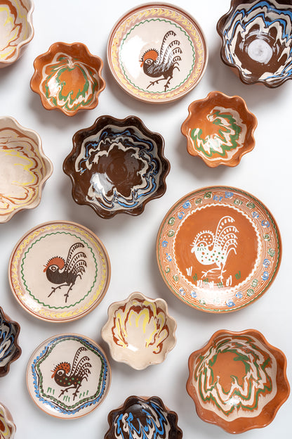 Horezu Romanian Rooster Plate Medium