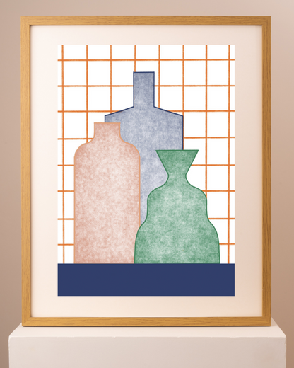 Print 'Study of Glass Vases'