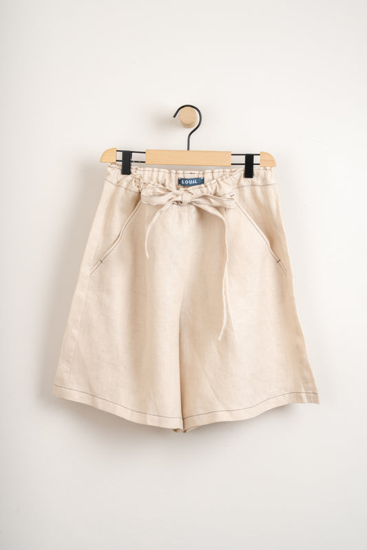 LOUAL Irish Linen Wide Leg Shorts