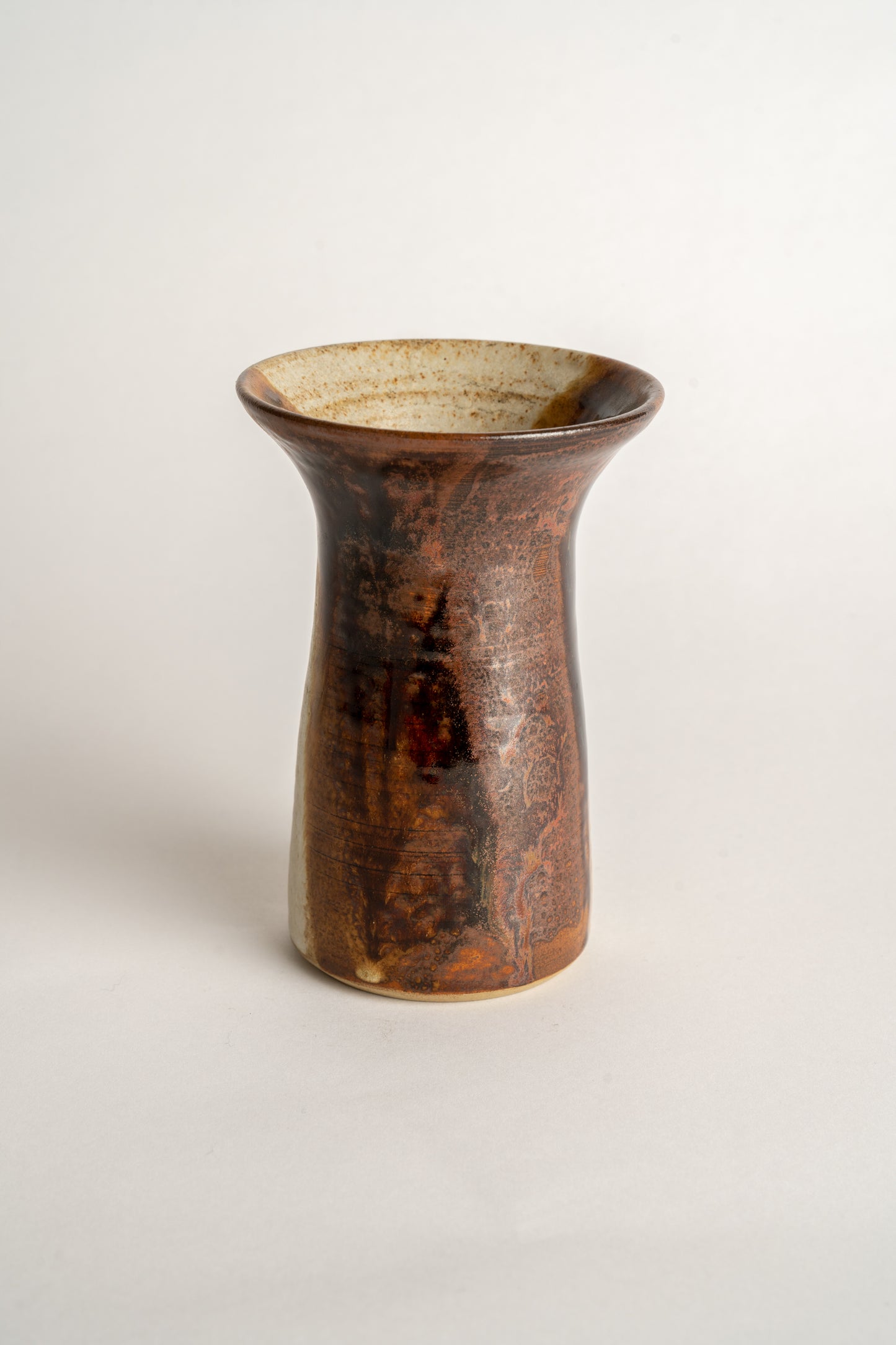 MIMMO Studios Vintage Brown Wide Mouth Vase #29