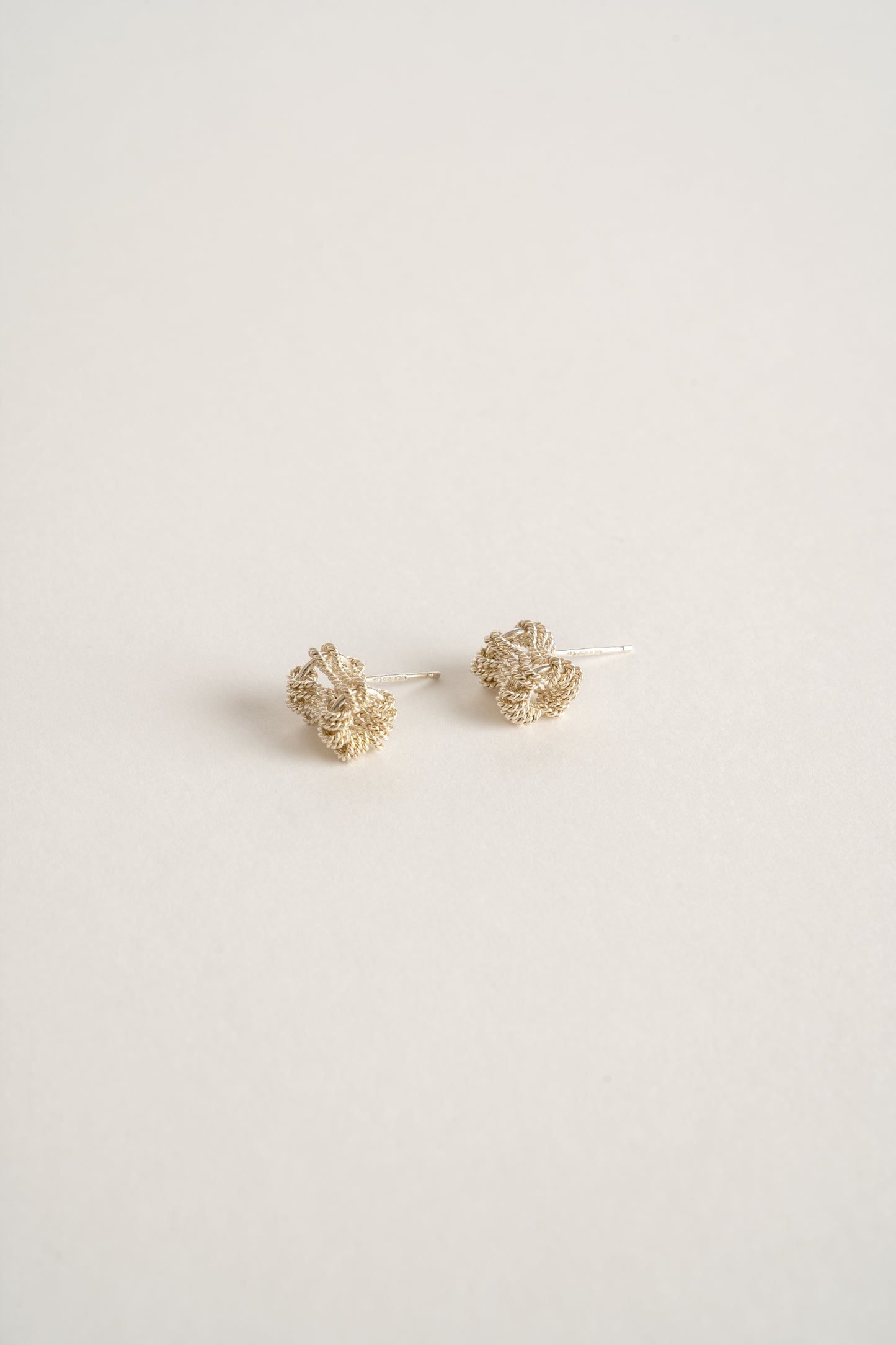 Ruth Leslie Recycled Sterling Silver Heddle Stud Earrings