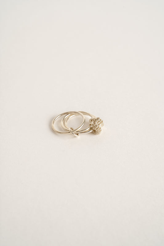 Ruth Leslie Recycled Sterling Silver Fidget Ring - 3 Bands
