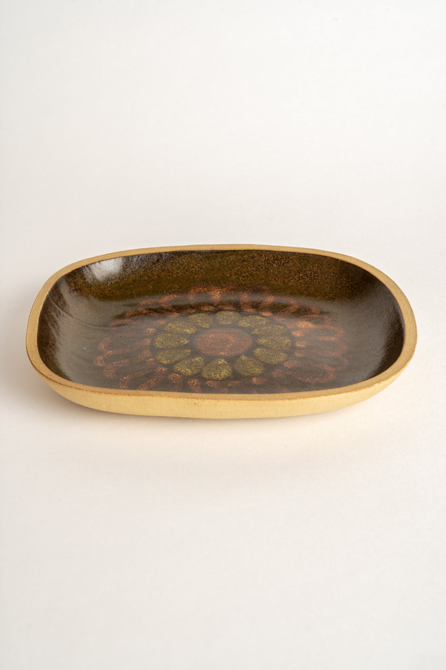 Curated Home & Grown Jersey Studio Pottery Dish Wonderful Shape C. 1960