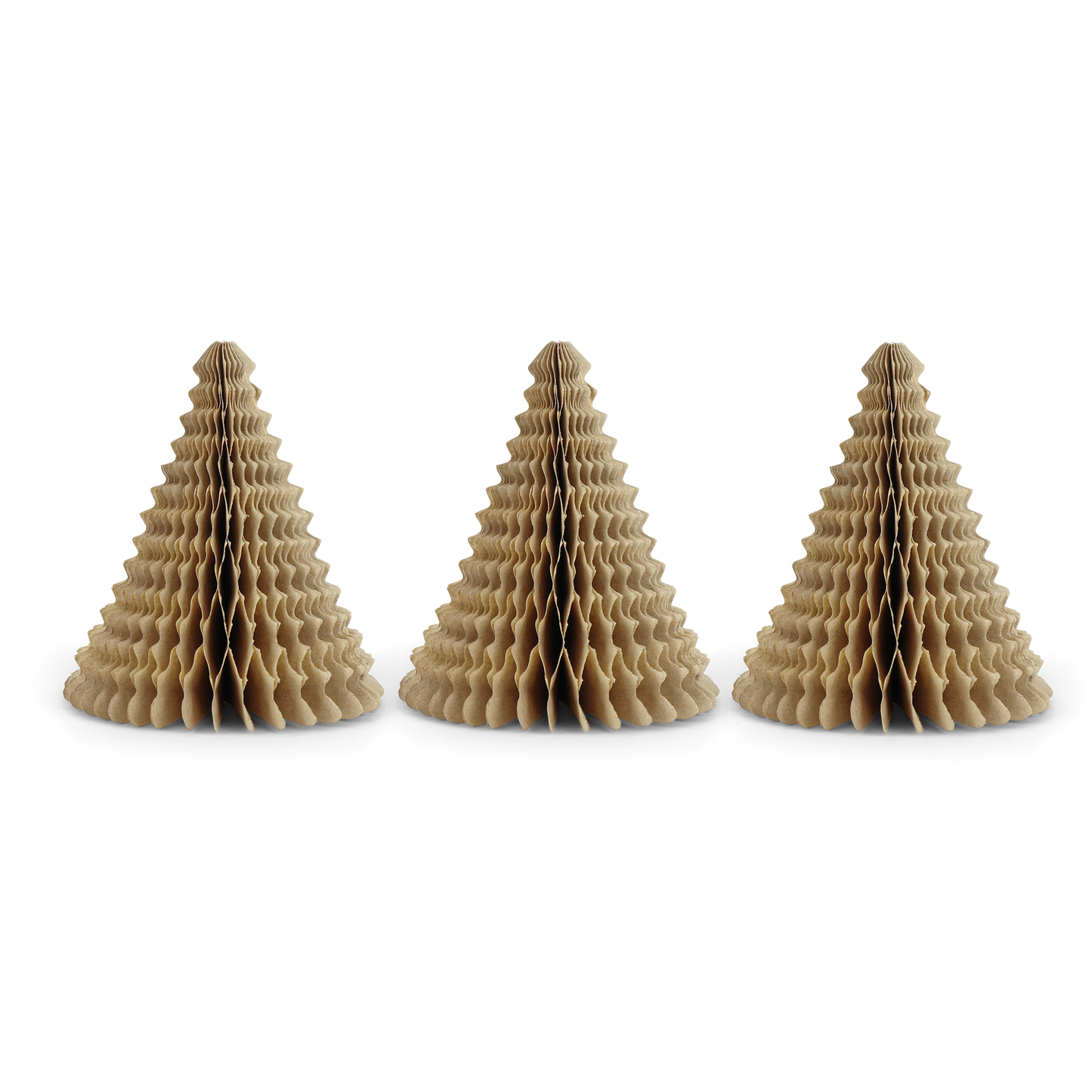 Paper Dreams Cone Tree Pack of 3: 10cm