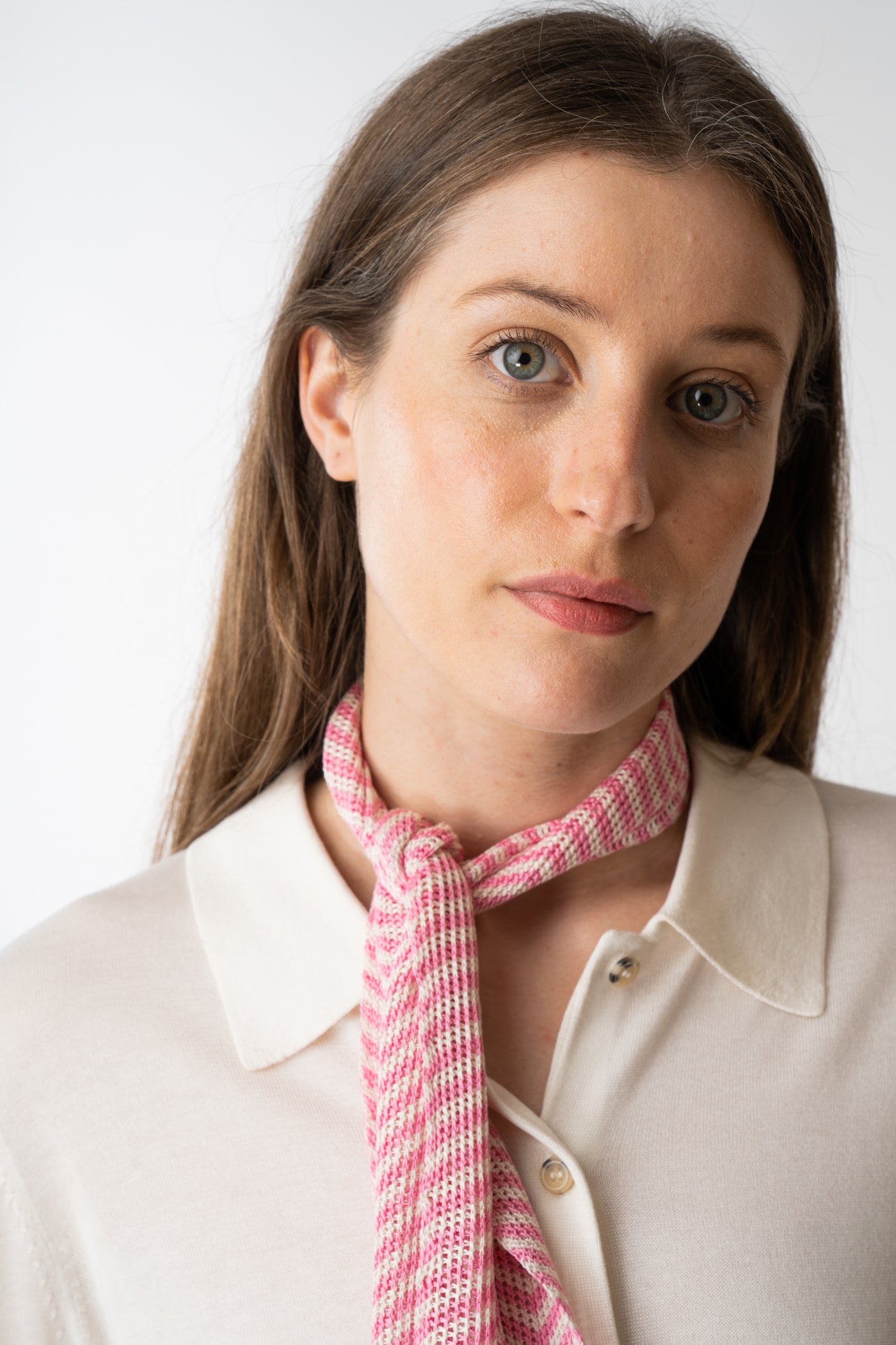 Mussi Knitted Silk Chevron Necktie Small