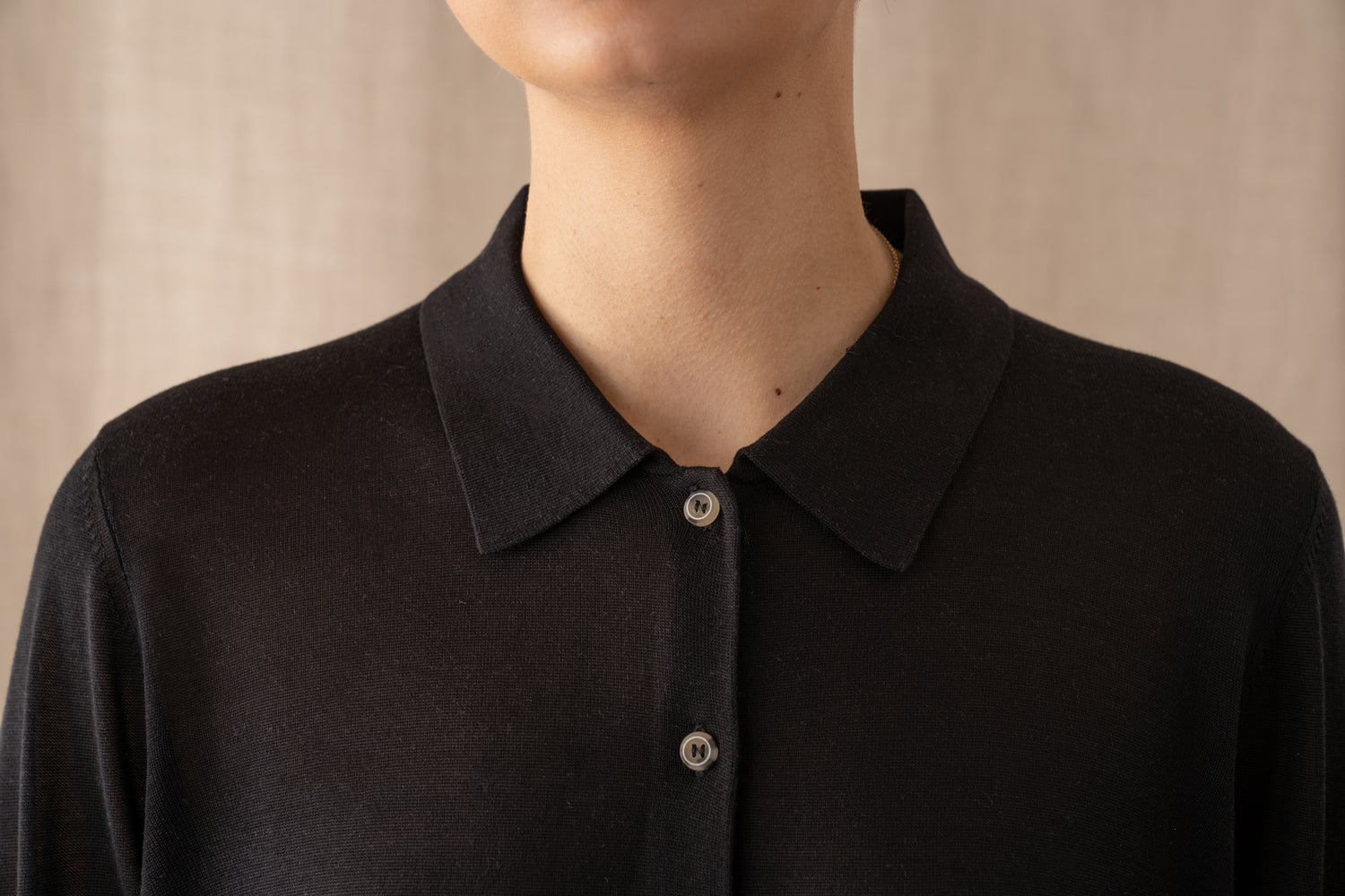 Camilla Bloom Celeste Shirt Black Opal collar