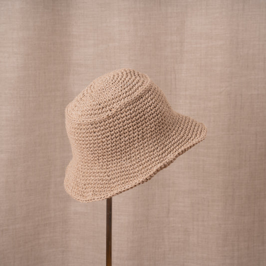 Mosassi Hand Crochet Chapeau Hat Sand