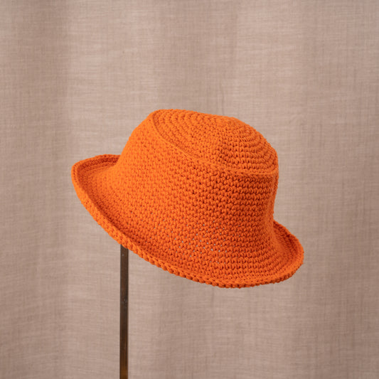 Mosassi Hand Crochet Chapeau Tangerine
