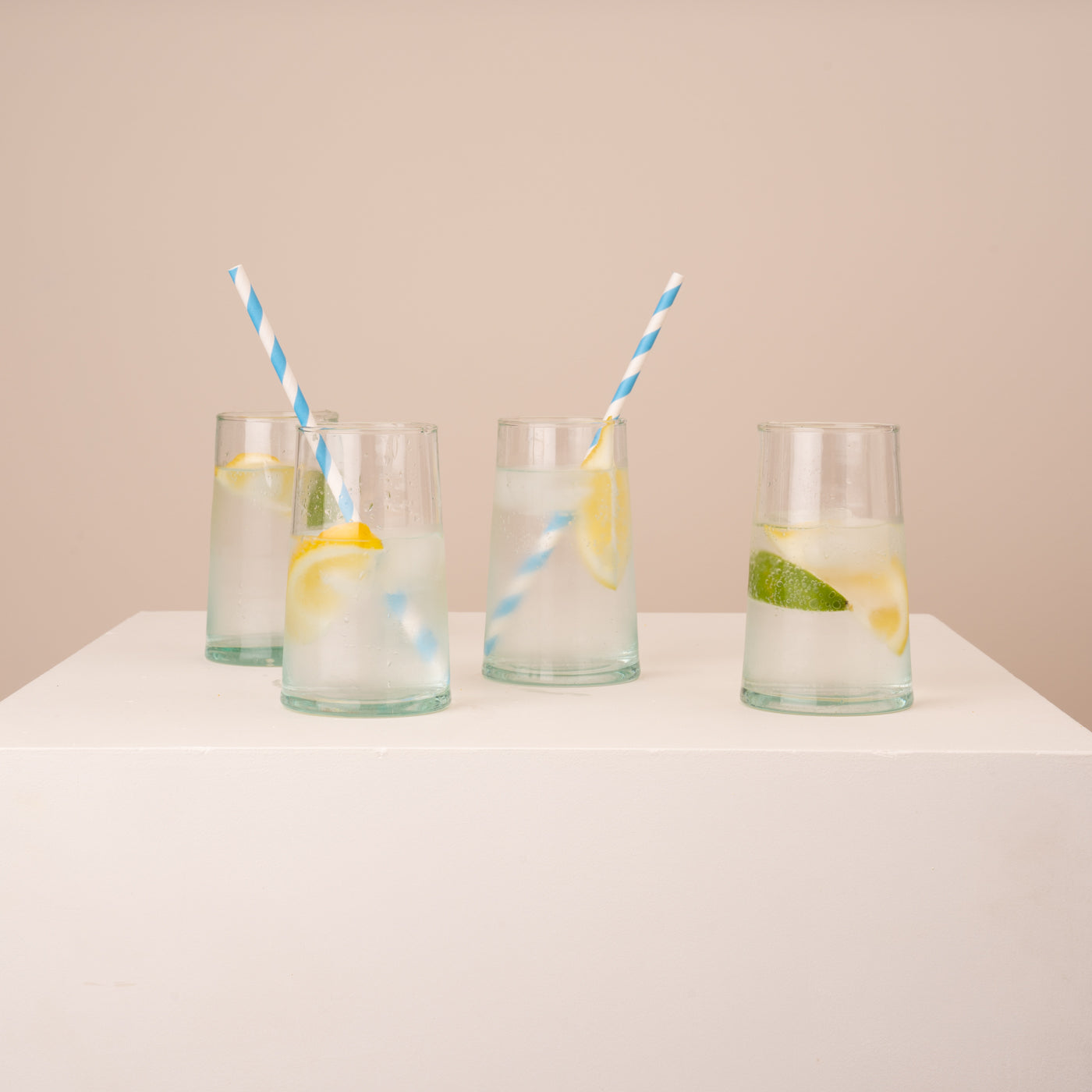 Atlas Works set of 4 Recycled Glass Tumblers perfect for drinks with friends
