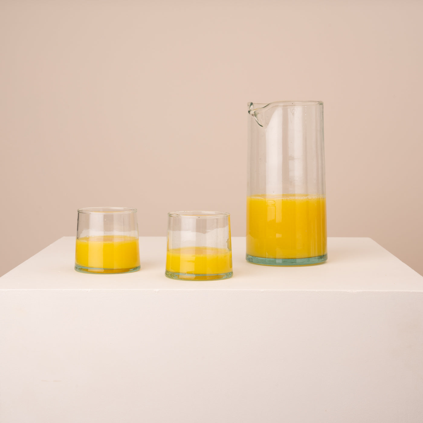 Atlas Works Set of 4 Recycled Glass Tumblers perfect for soft drinks